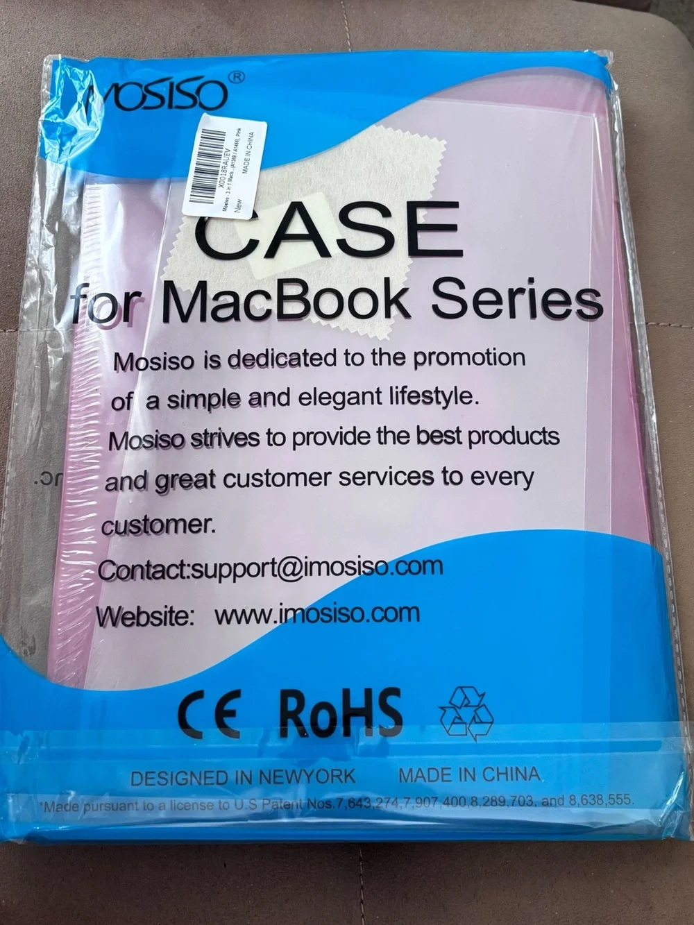 Pink Apple MacBook 13” Hard Case Keyboard Screen Protector A1369 A1466